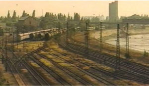 gare de triage au bord de Danube en 1992
